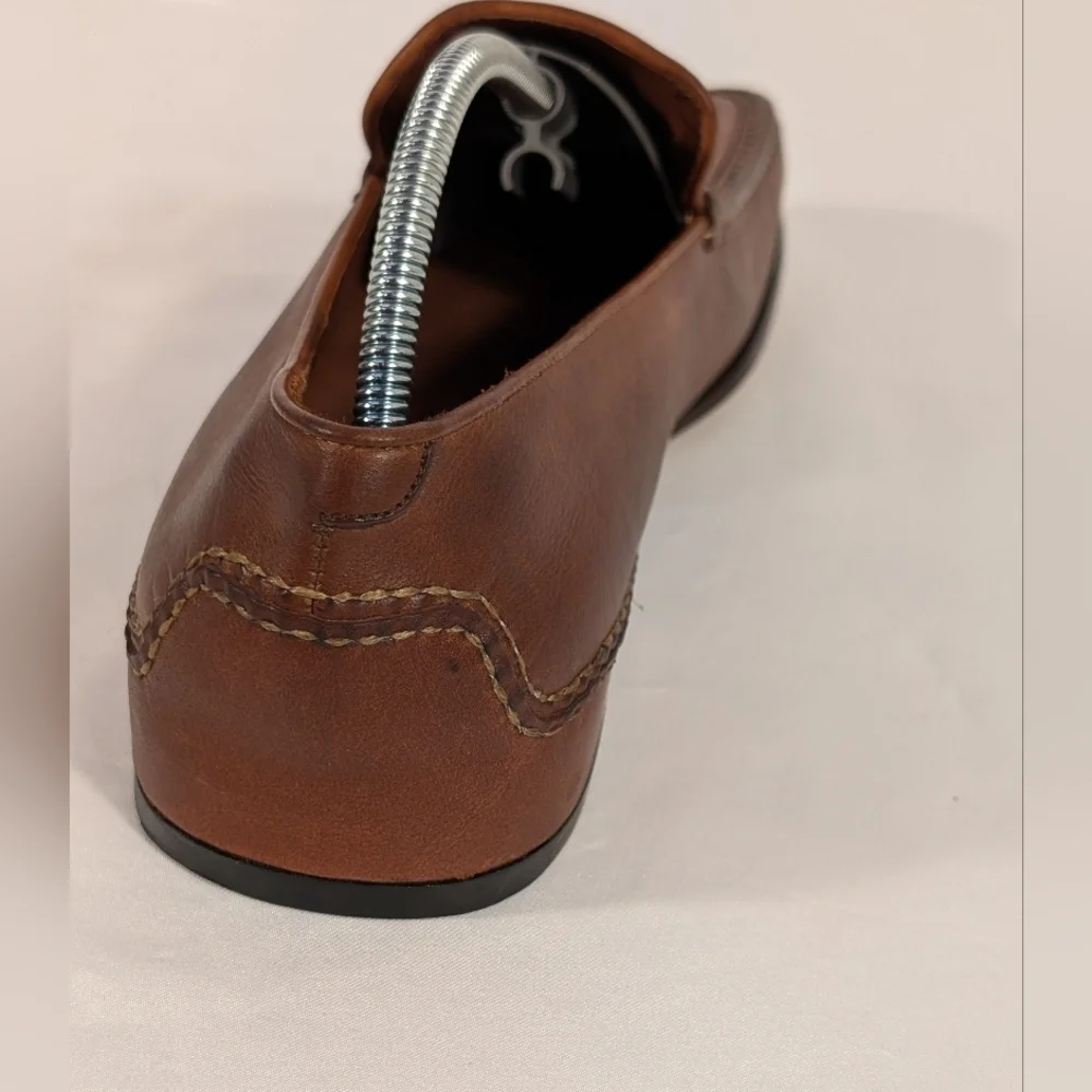 New Cole Haan Country Men's Rich Brown Leather Slip-On Summer Loafers Size 9B